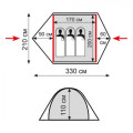 Палатка Tramp Ranger 3 (V2), зелёный