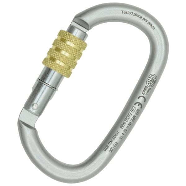 Стальной карабин с резьбовой муфтой Ovalone Carbon Twist Lock, KONG